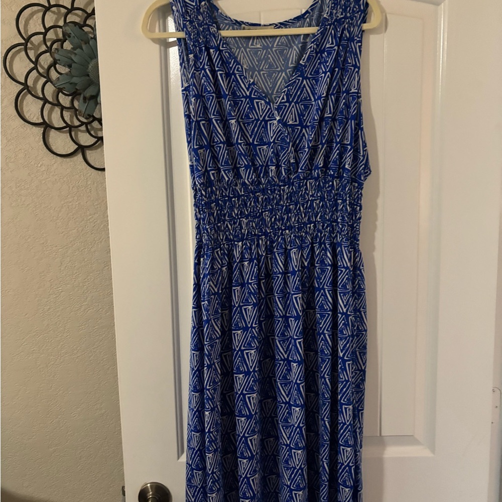 Jon & Anna Blue and White Midi Dress
